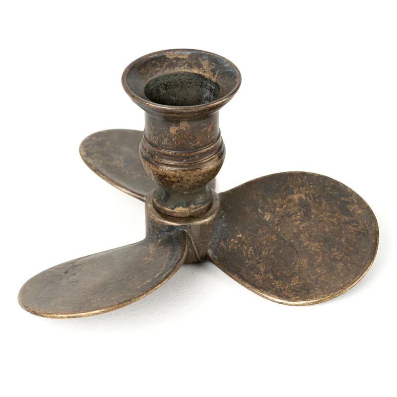 Bougeoir hélice (laiton patiné)
