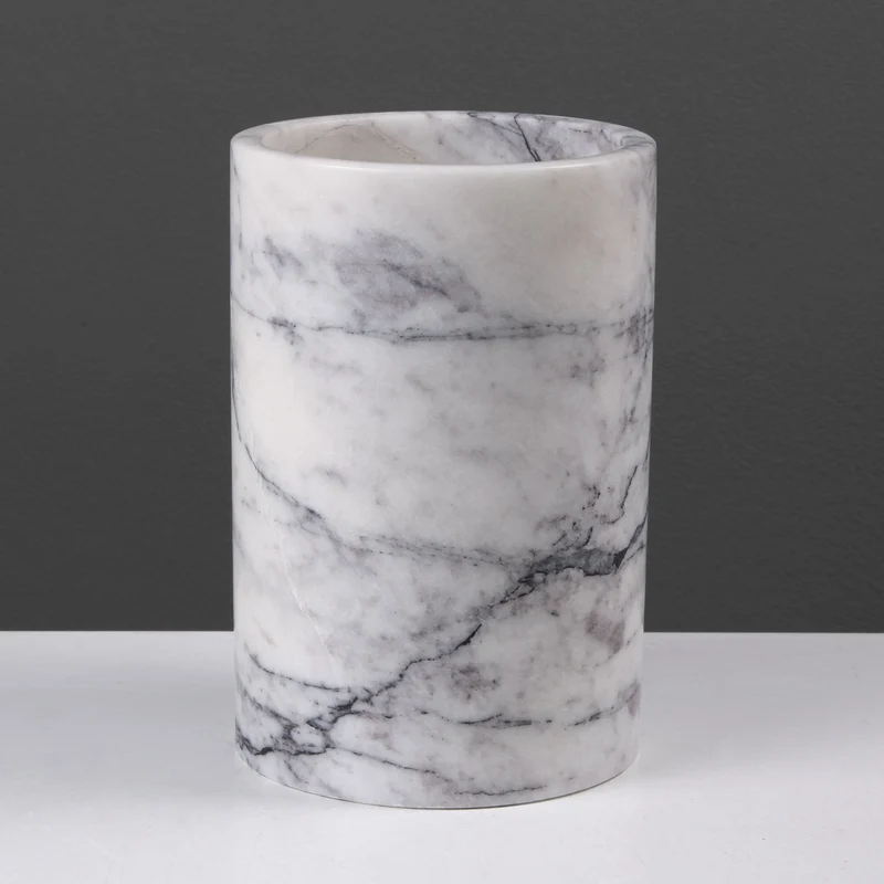 Vase / Rafraîchisseur de Bouteilles en Marbre Blanc