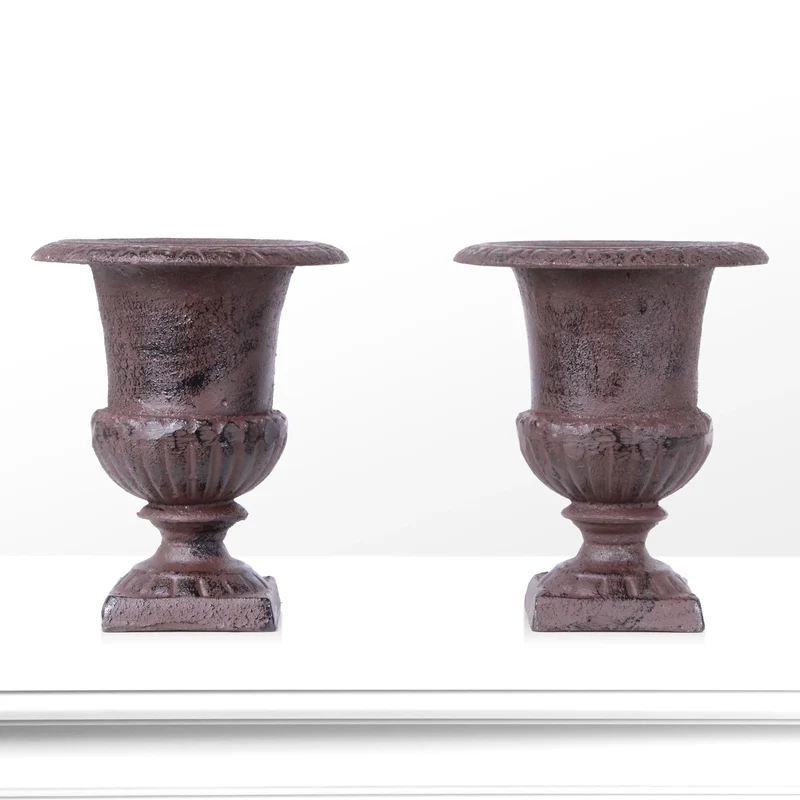 Vase d'extérieur en fer (paire)