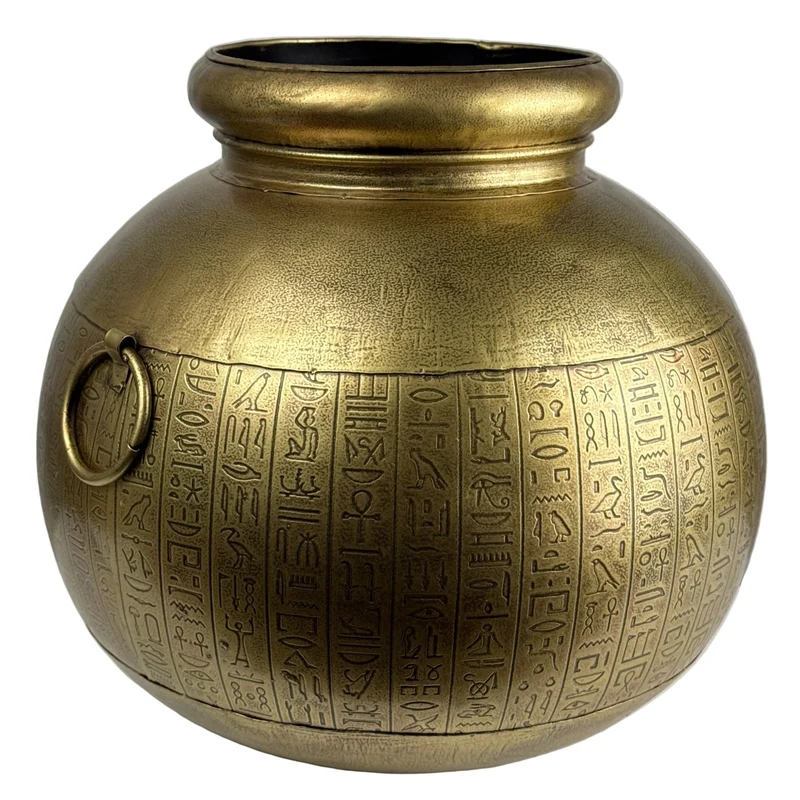 Vase égyptien avec hiéroglyphes (Métal)