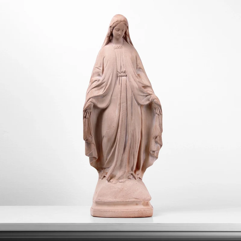 Vierge Marie Statue Jardin Terracotta