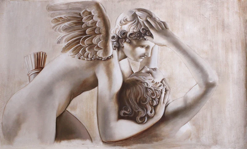 Peinture Fresque : L’amour de Cupidon et Psyché