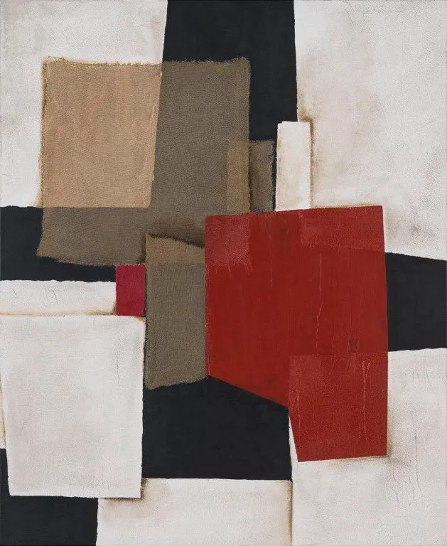 Peinture Fresque Contemporaine : Formes des Couleurs (réalisée avec des techniques mixtes)