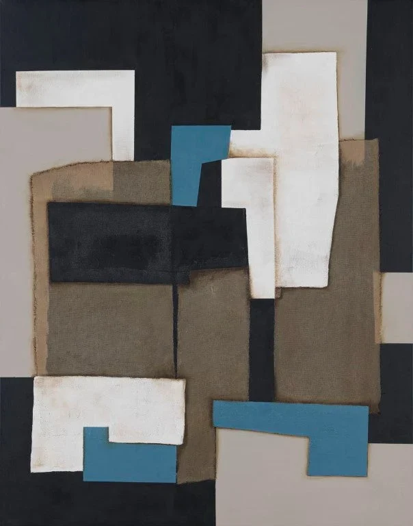 Peinture Fresque Contemporaine : Superpositions (réalisée avec des techniques mixtes)