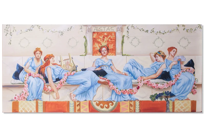 Peinture Fresque Renaissance : Après-midi sur le porche