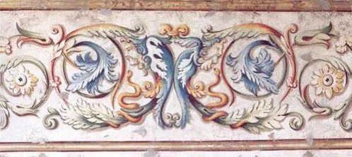 Peinture Fresque Renaissance : Frise décorative