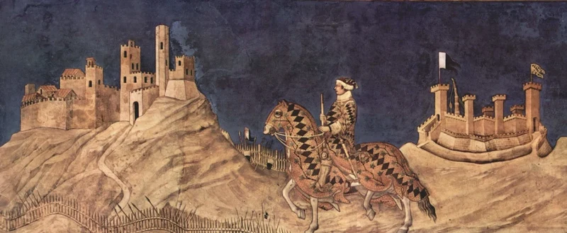 Peinture Fresque Renaissance : Guidoriccio da Fogliano au siège de Montemassi