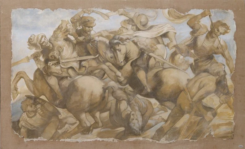 Peinture Fresque Renaissance : La bataille d’Anghiari par Léonard de Vinci