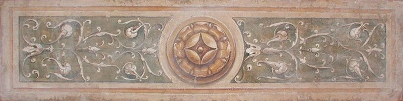 Peinture Fresque Renaissance : Ornement long