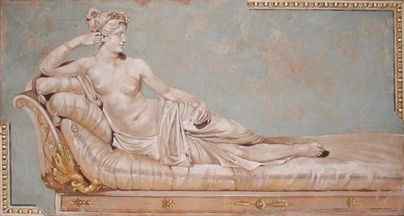 Peinture Fresque Renaissance : Pauline Bonaparte comme Vénus