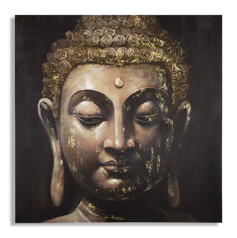Peinture sur toile de Bouddha finition à la main