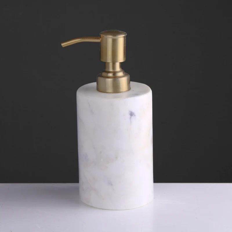 Distributeur de Savon en Marbre Blanc