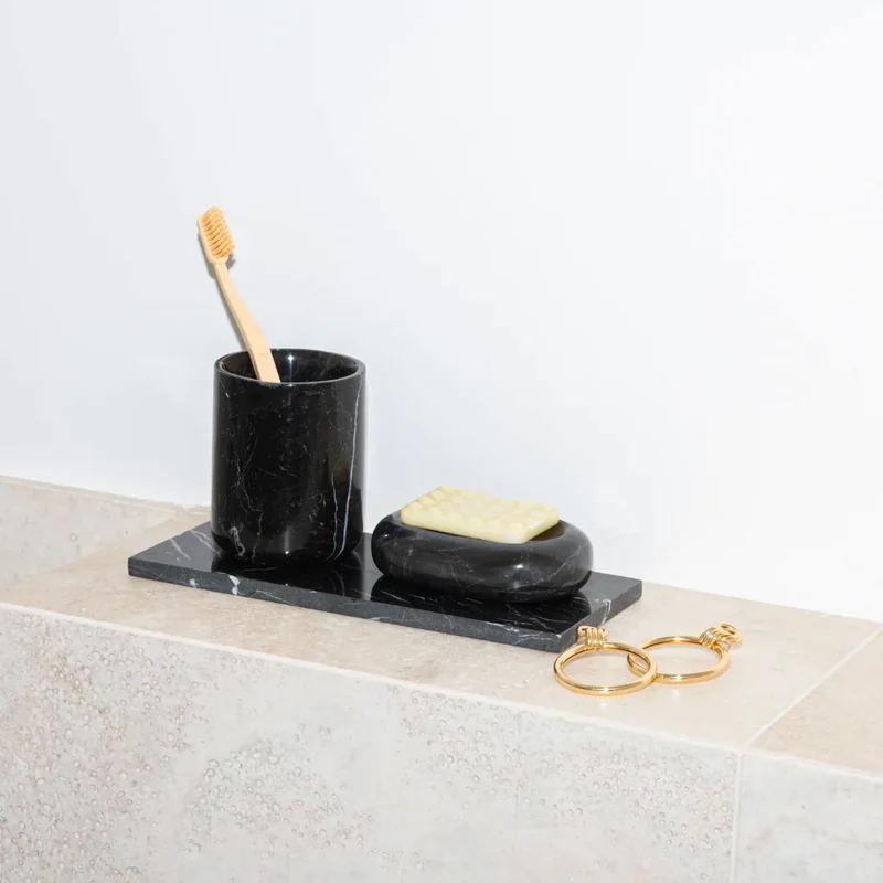 Ensemble de Salle de Bain en Marbre Noir