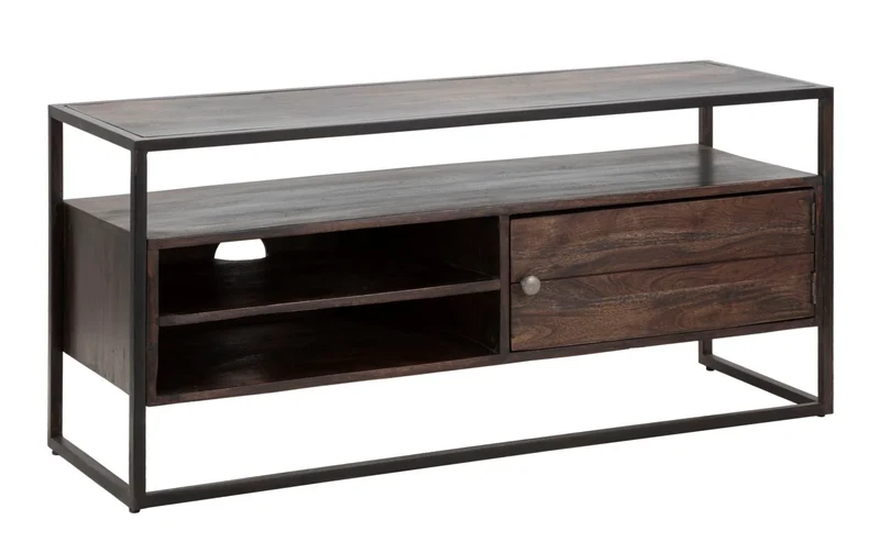 Meuble TV en bois avec structure en métal – Meuble multimédia Burn