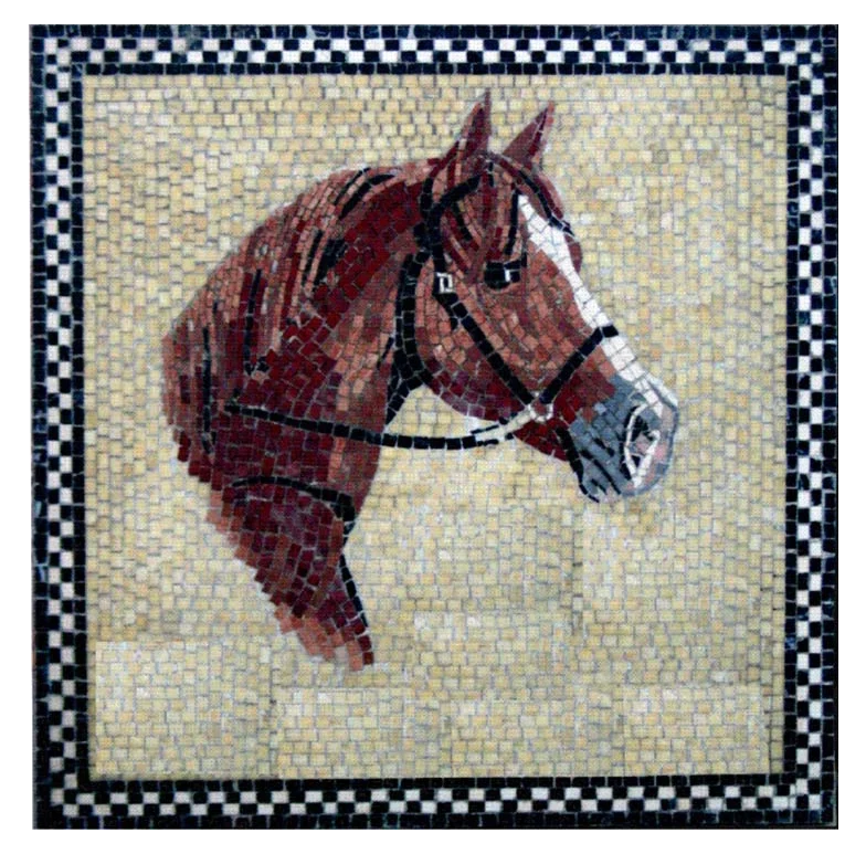 Mosaïque Cheval - en marble