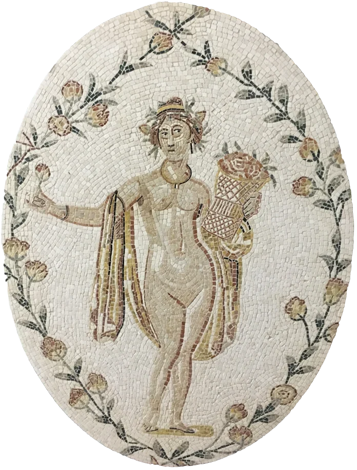 Mosaïque Déesse du printemps - en marble