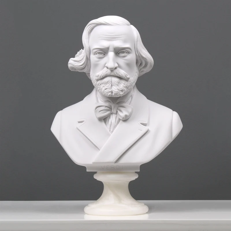 Buste de Verdi - sculpture en marbre