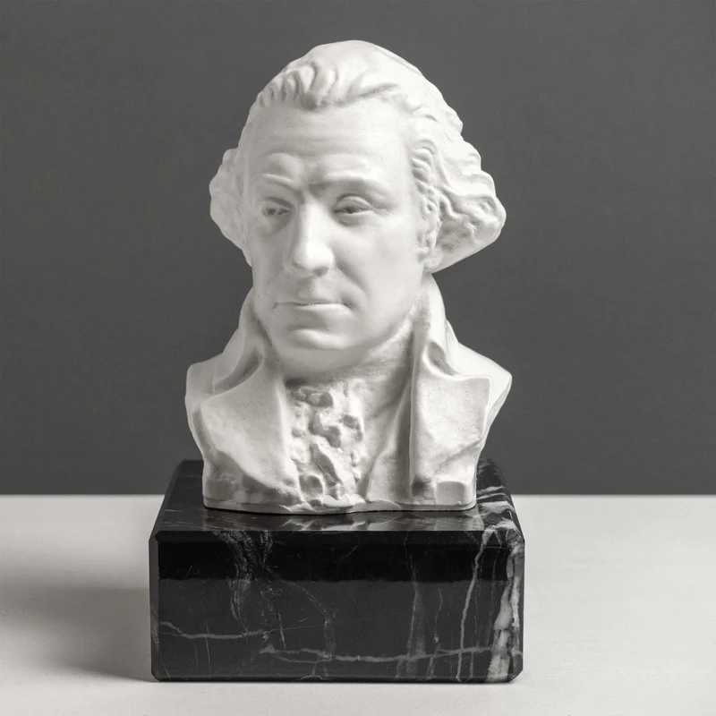 Buste de Washington sur Socle en Marbre Noir