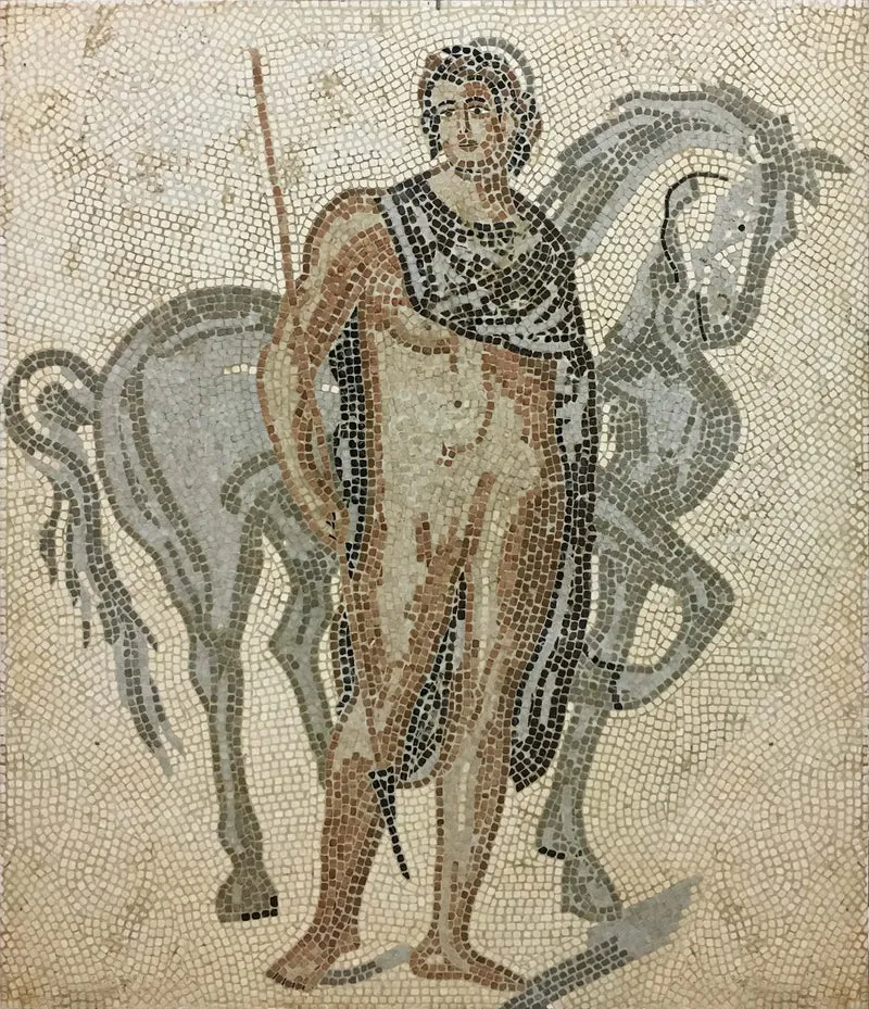 Mosaïque Dioscuri - Triomphe de Bacchus - en marble