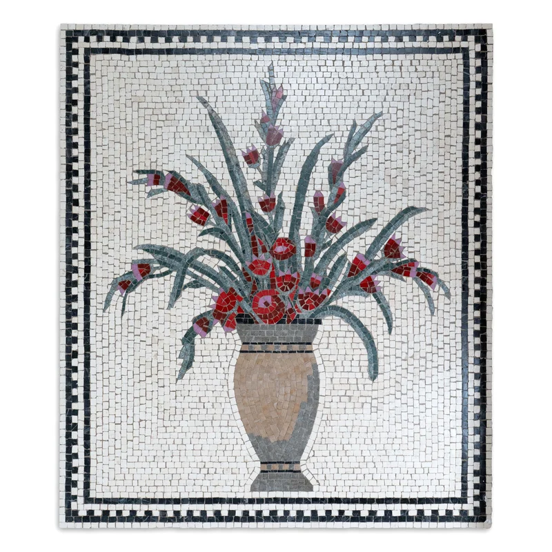 Mosaïque Fleur - en marble