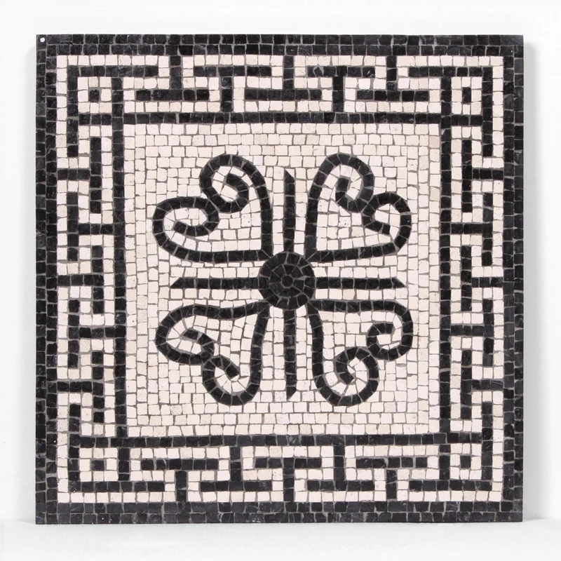 Mosaïque Frise géométrique - en marble