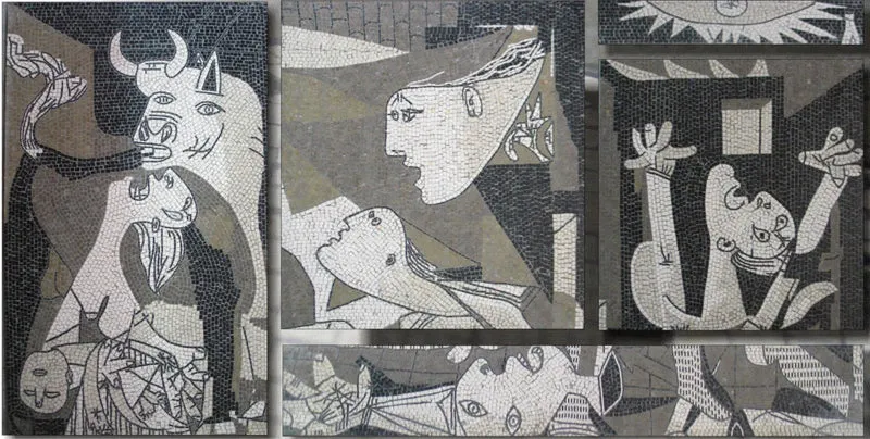 Mosaïque Guernica (contemporain - Picasso) - en marble