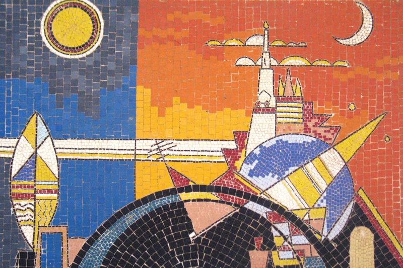 Mosaïque La grande tour de Kyiv (contemporain) - en marble