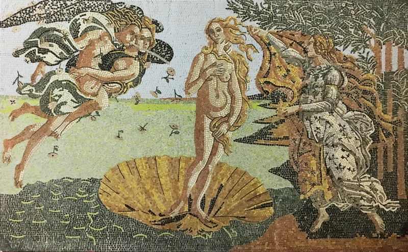 Mosaïque La naissance de Vénus - en marble
