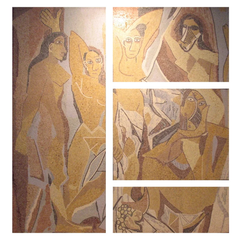 Mosaïque Les Dames d’Avignon (contemporain - Picasso) - en marble