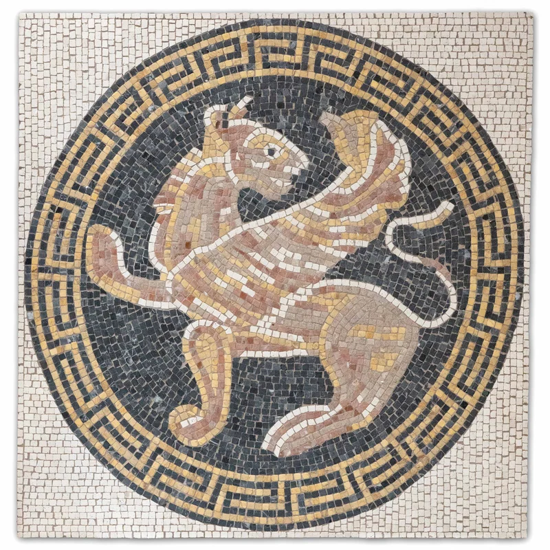 Mosaïque Lion ailé - en marble