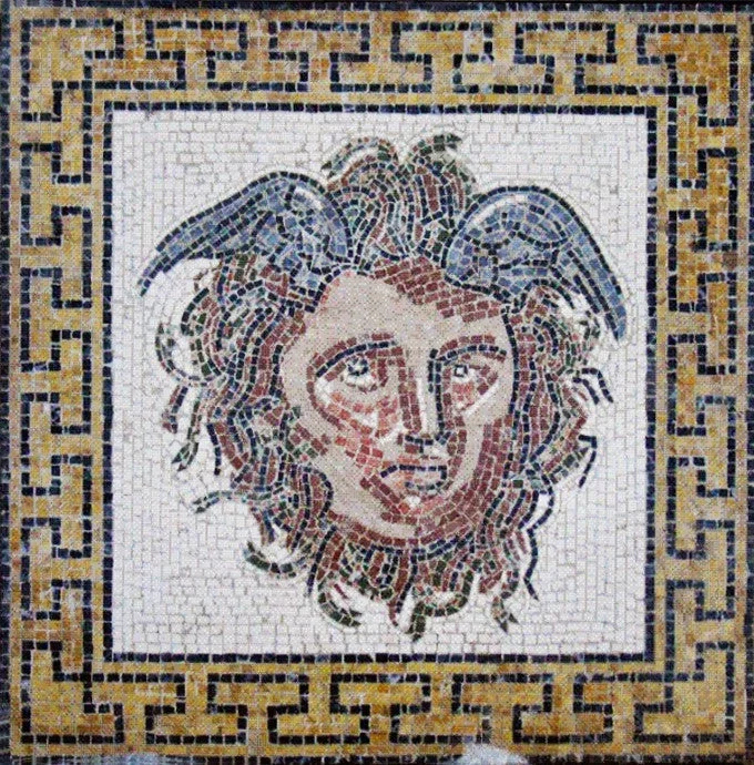Mosaïque Medusa - en marble