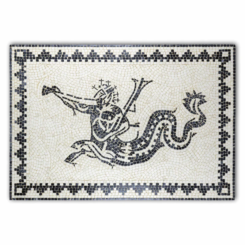 Mosaïque Mer-centaure (ichthyocentaur) - en marble