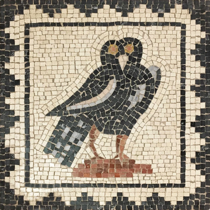 Mosaïque Oiseau de la maison des oiseaux - en marble