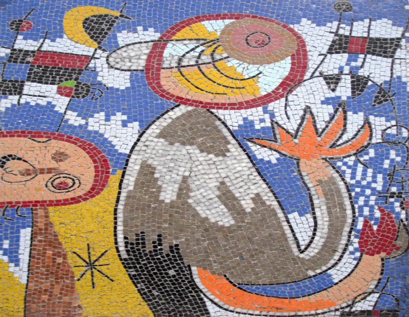 Mosaïque Route vers la foi (contemporain) - en marble