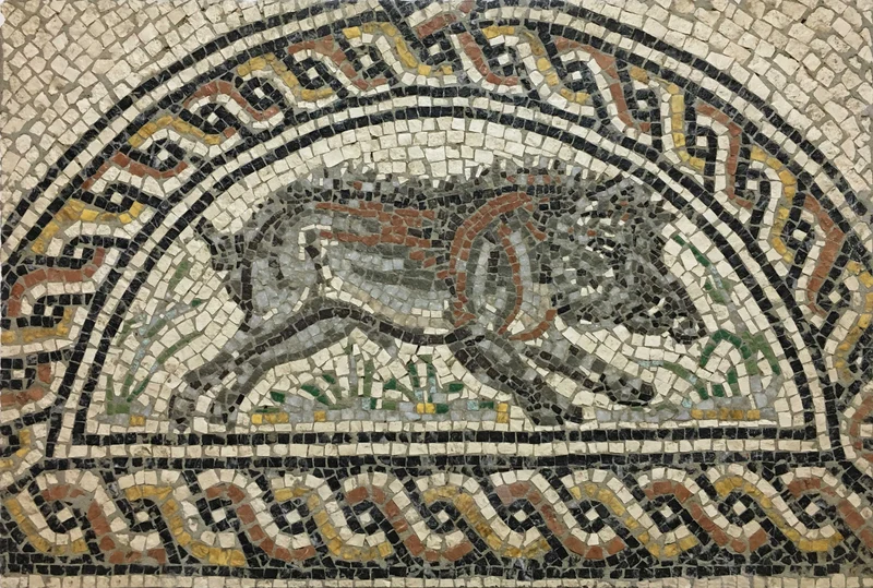 Mosaïque Sanglier - en marble