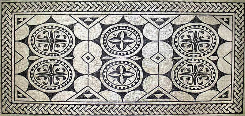 Mosaïque Tapis géométrique - en marble