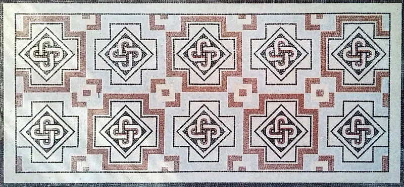 Mosaïque Tapis géométrique - en marble