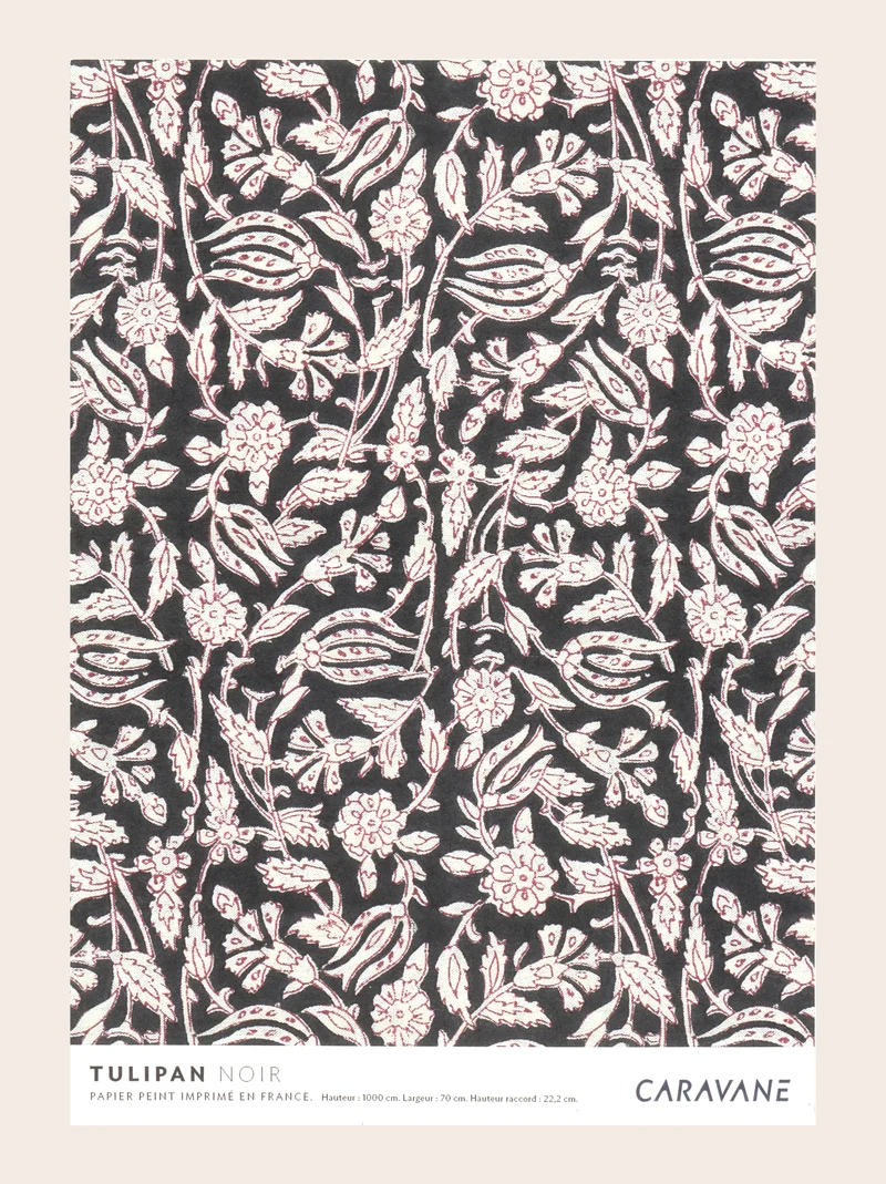 Papier Peint Tulipan noir