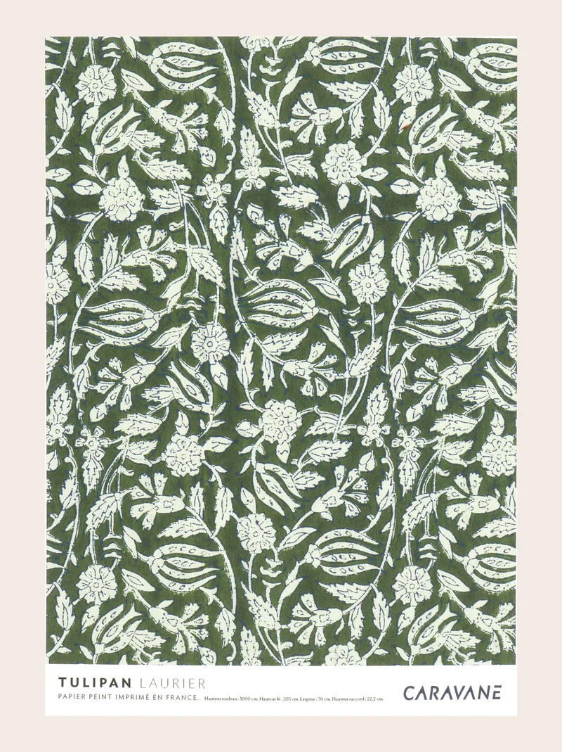 Papier Peint Tulipan laurier