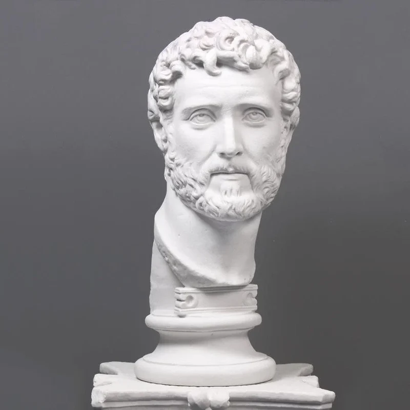 Buste d'Antonin le Pieux - grande sculpture en marbre blanc