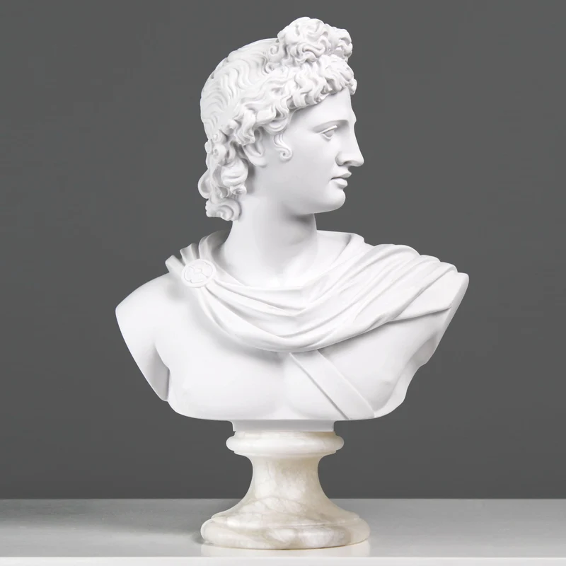 Buste d'Apollon - sculpture en marbre