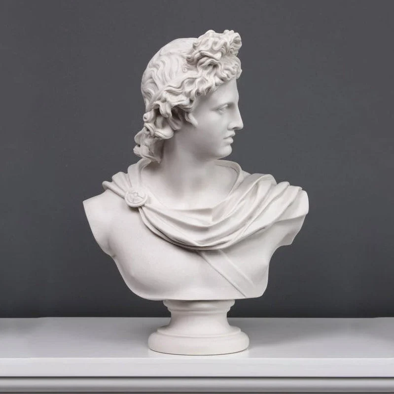 Buste d'Apollon - sculpture en marbre