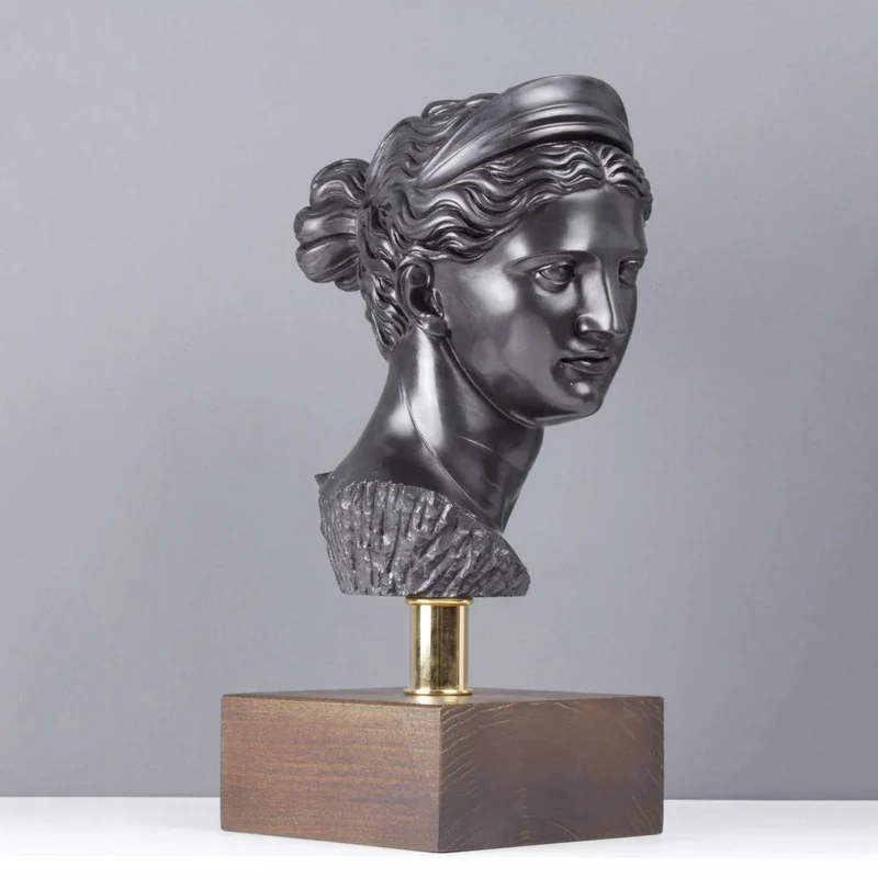 Buste d'Artémis - Déesse olympienne (bronze) - sculpture en marbre