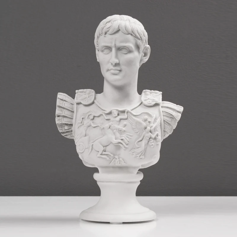Buste d'Auguste (petite taille) - sculpture en marbre