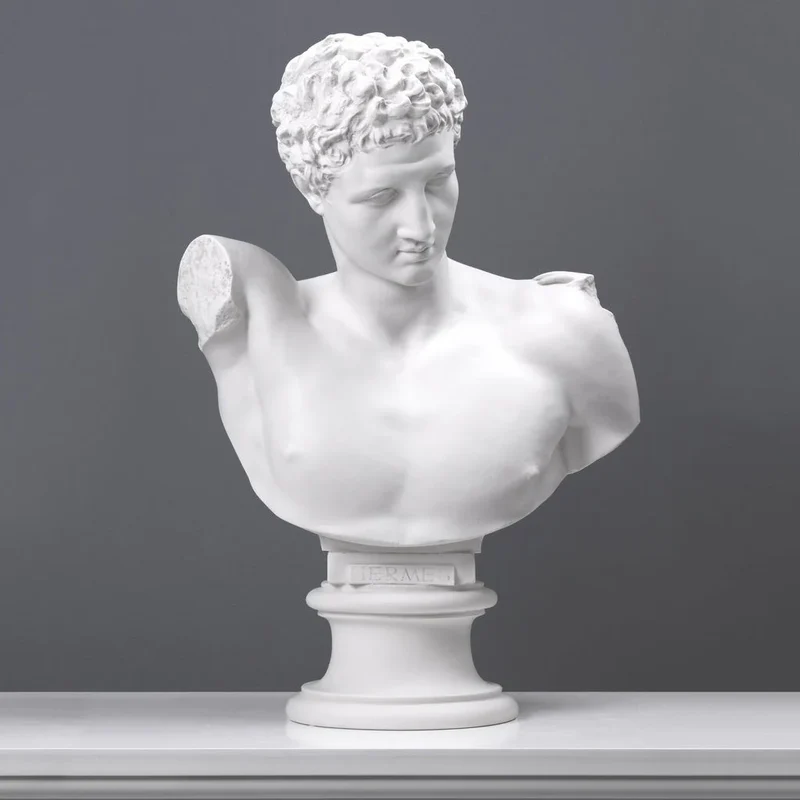 Buste d'Hermès - sculpture en marbre