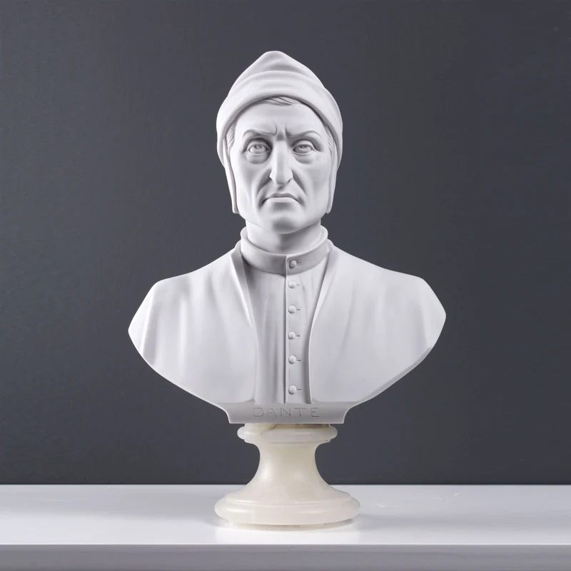 Buste de Dante - sculpture en marbre