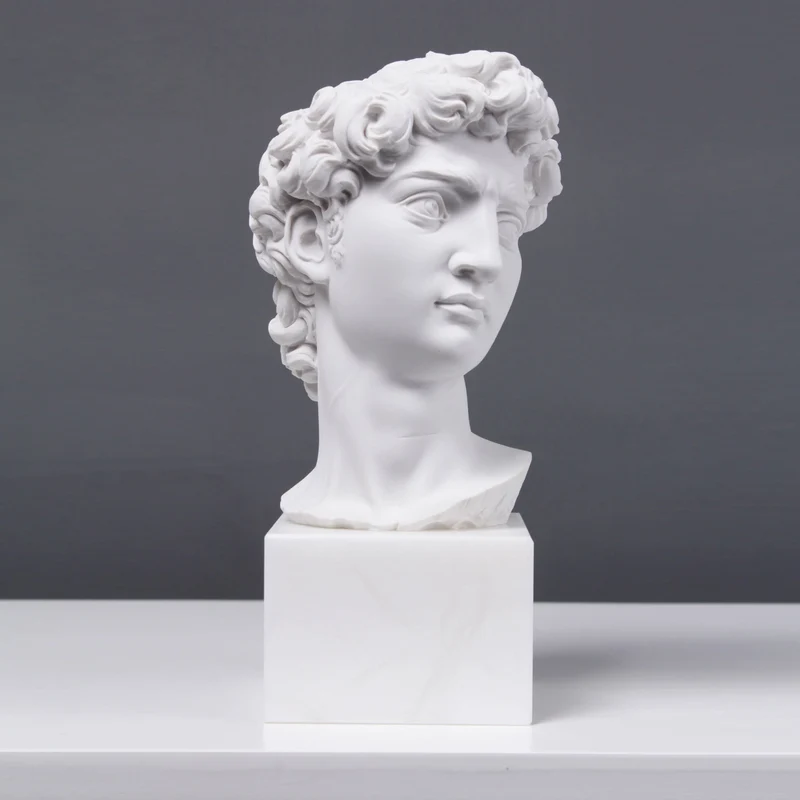 Buste de David (par Michel-Ange) - sculpture en marbre
