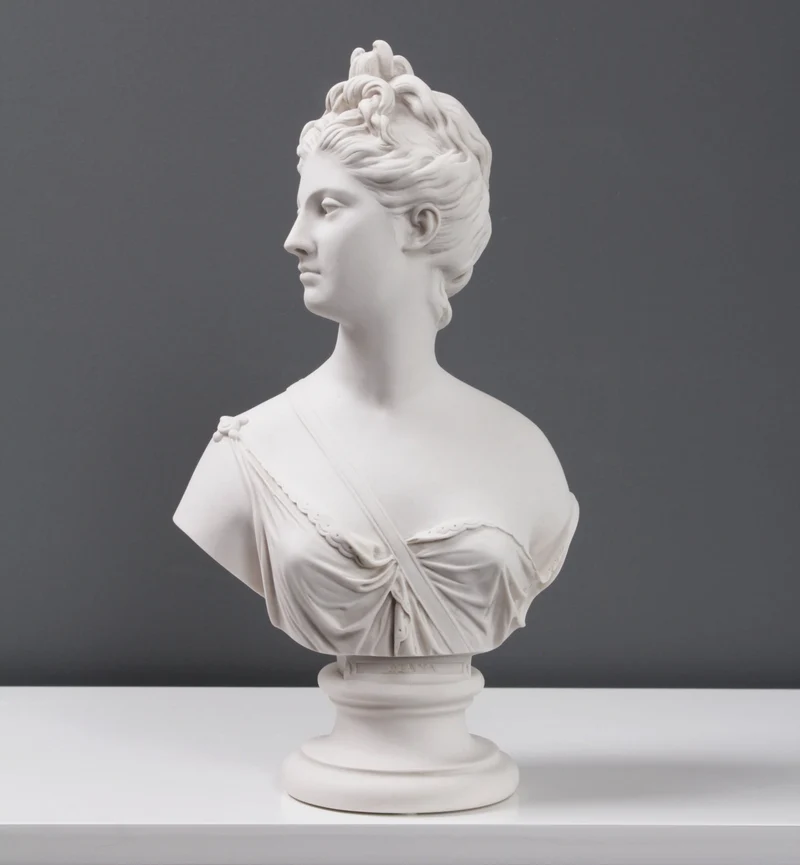 Buste de Diane - Déesse de la Chasse - sculpture en marbre