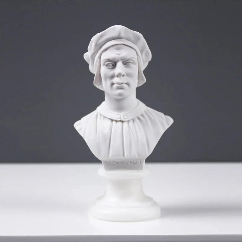 Buste de Machiavel - sculpture en marbre