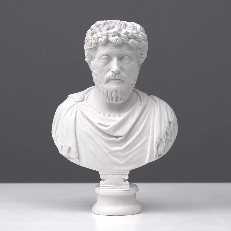 Buste de Marcus Aurelius - Empereur romain - sculpture en marbre